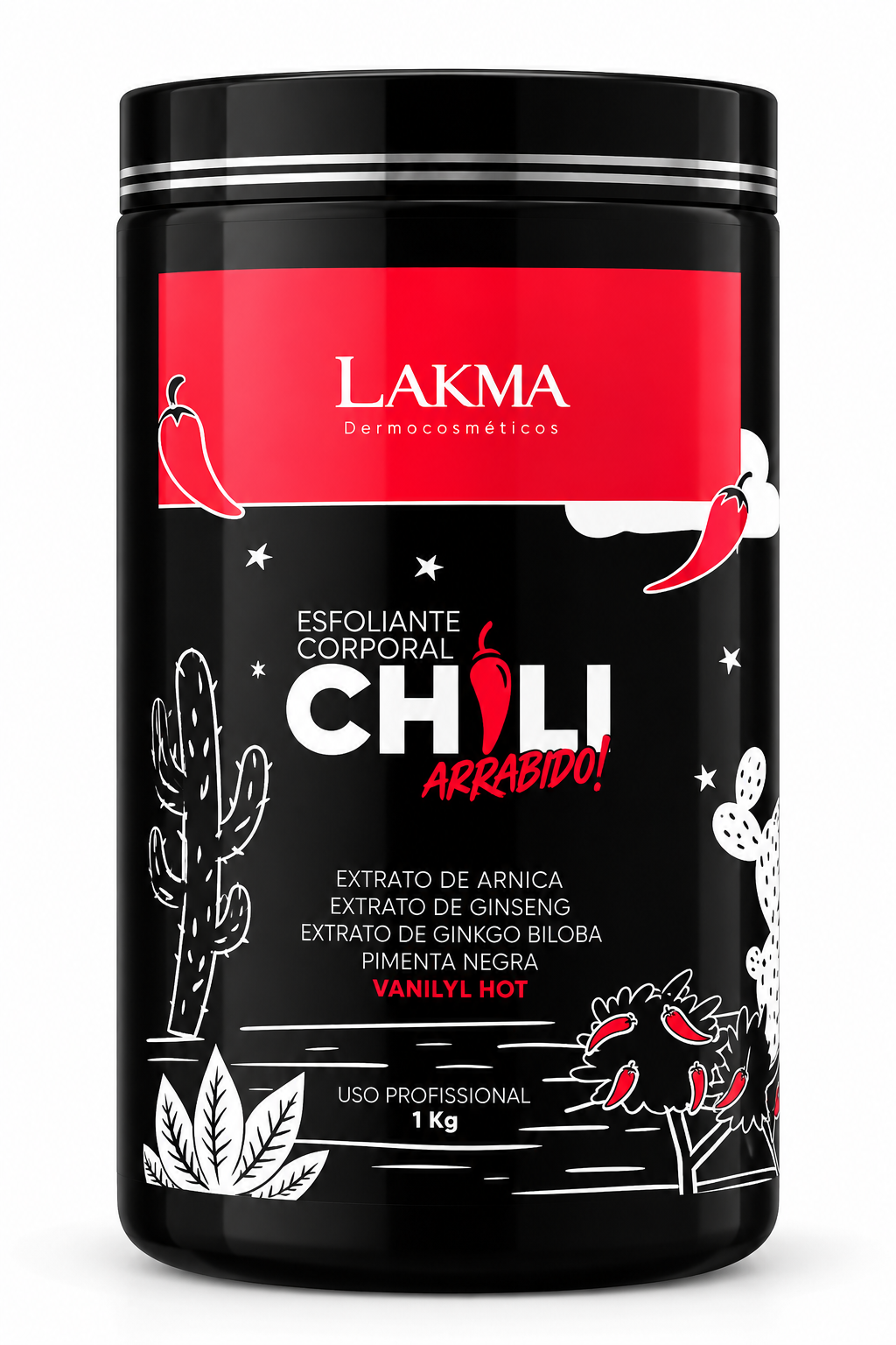Esfoliante Corporal Chili Lakma com Arnica e Ginseng 1 kg