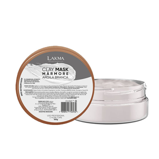 Clay Mask Mármore, argila branca em creme 150gr