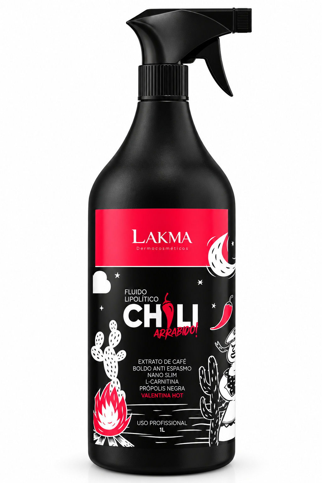 Fluido Lipolítico Chili Lakma para Uso Profissional 1 L