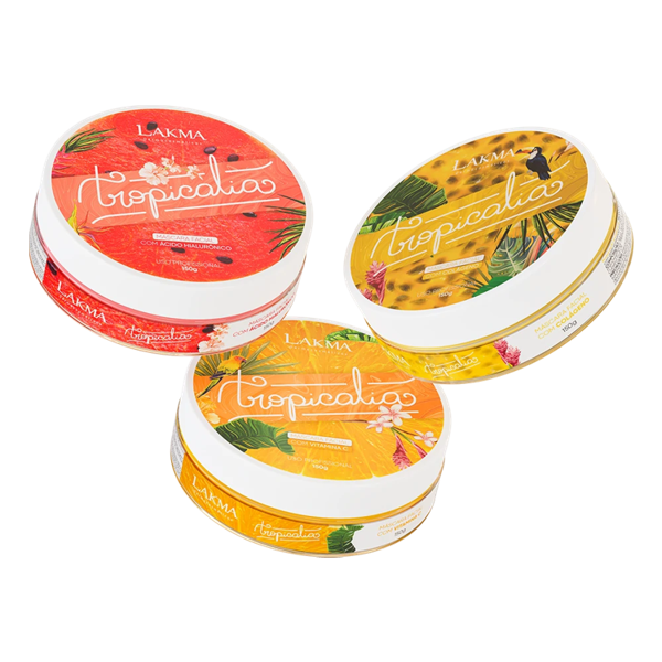 Kit 3 Máscaras Tropicalia Frutas colágeno, vitamina C e acido hialuronico
