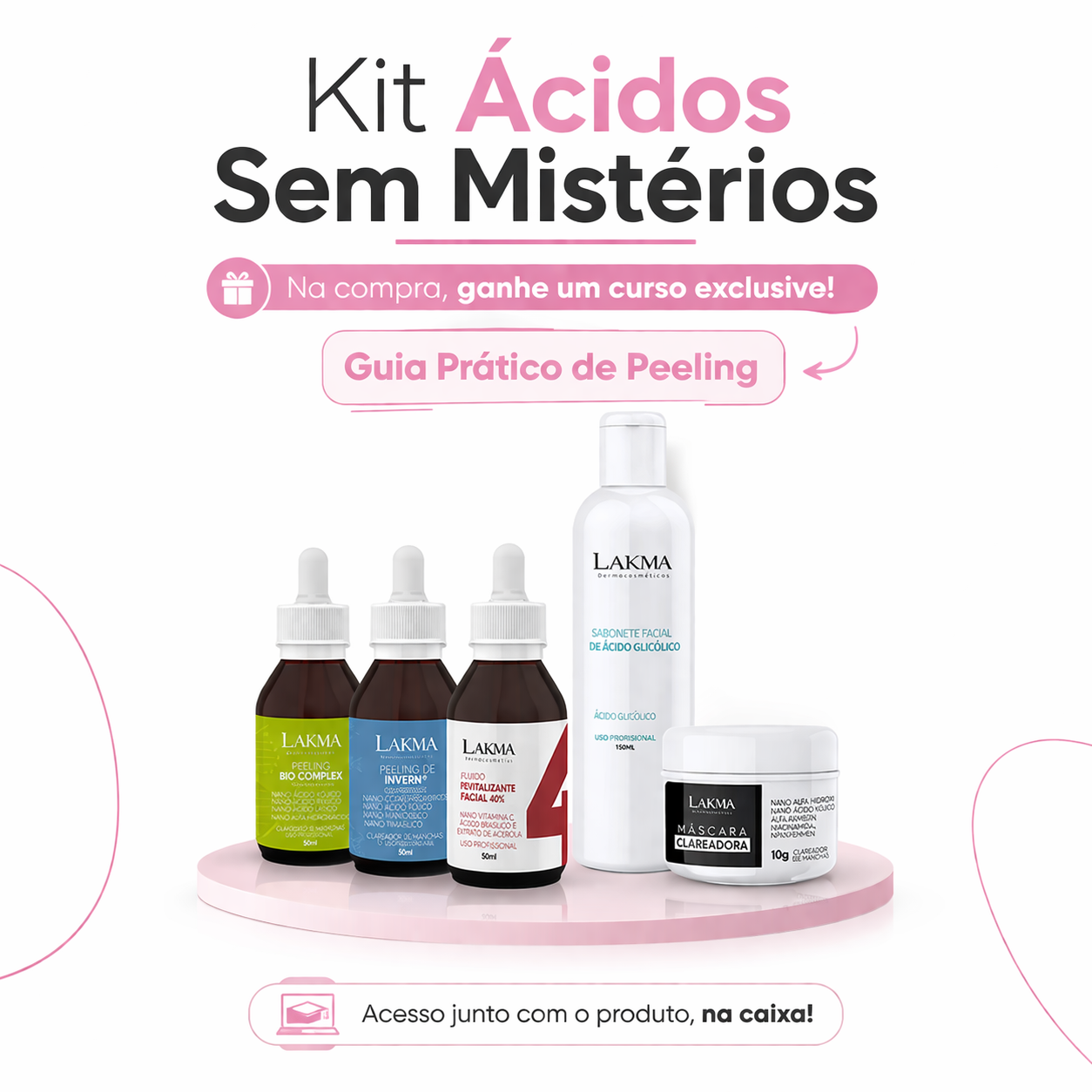 Kit Ácidos Sem Mistérios + Guia Prático de Peeling