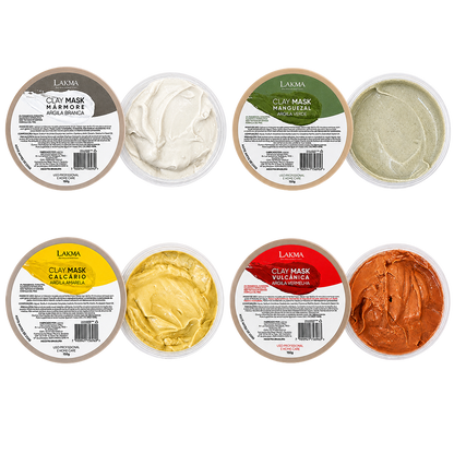 Kit Terras do Brasil, argilas facial em creme